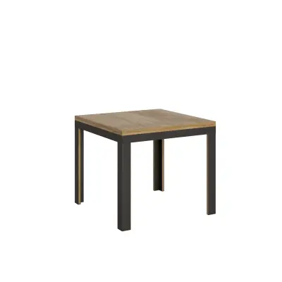 ITAMOBY Linea Libra (90x90/180 cm) - hrast, barva nog: antracit - preklopna jedilna miza