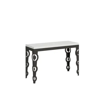 ITAMOBY Karamay Double (120x45/90 cm) - bela, barva nog: antracit - preklopna jedilna miza