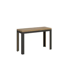 ITAMOBY Linea Double (120x45/90 cm) - hrast, barva nog: antracit - preklopna jedilna miza