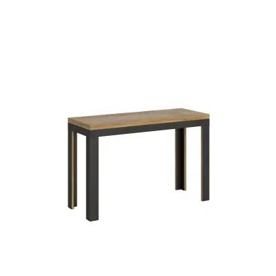 ITAMOBY Linea Double (120x45/90 cm) - hrast, barva nog: antracit - preklopna jedilna miza