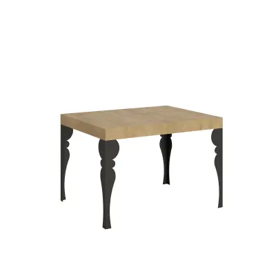 ITAMOBY Paxon (80x120/204 cm) - hrast, barva nog: antracit - raztegljiva jedilna miza