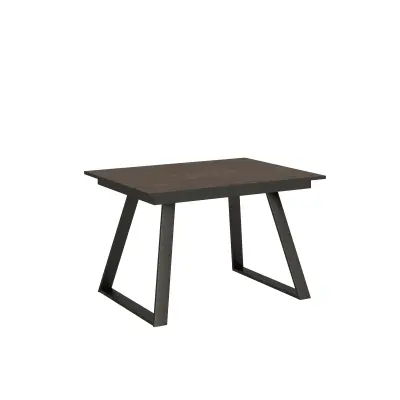 ITAMOBY Bernadette (90x120/180 cm) - oreh, barva nog: antracit - raztegljiva jedilna miza