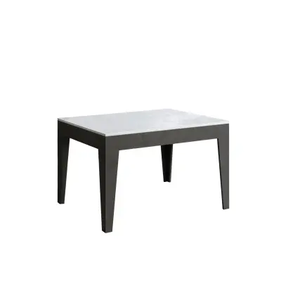 ITAMOBY Cico Mix (90x120/180 cm) - bela, barva nog: antracit - raztegljiva jedilna miza