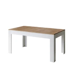 ITAMOBY Bibi Mix (90x160/220 cm) - hrast, barva nog: bela - raztegljiva jedilna miza