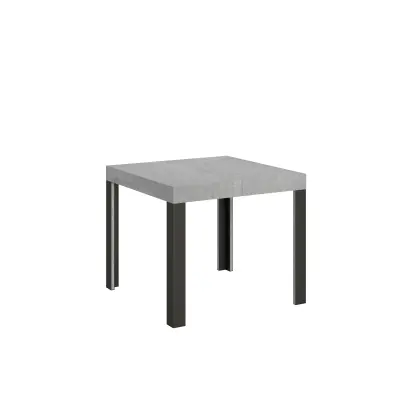 ITAMOBY Linea (90x90/246 cm) - siva, barva nog: antracit - raztegljiva jedilna miza