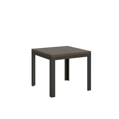 ITAMOBY Linea Libra (90x90/180 cm) - oreh, barva nog: antracit - preklopna jedilna miza