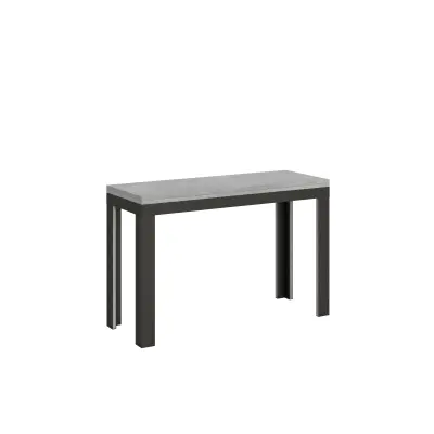 ITAMOBY Linea Double (120x45/90 cm) - siva, barva nog: antracit - preklopna jedilna miza