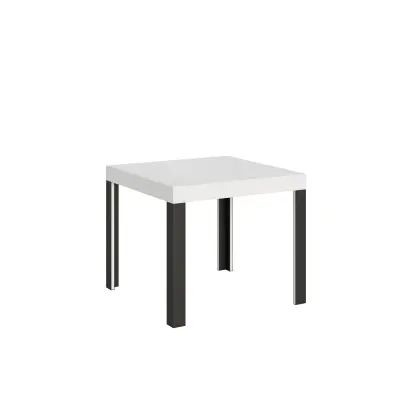 ITAMOBY Linea (90x90/246 cm) - bela, barva nog: antracit - raztegljiva jedilna miza