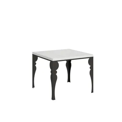 ITAMOBY Paxon Libra (90x90/180 cm) - bela, barva nog: antracit - preklopna jedilna miza