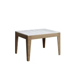 ITAMOBY Cico Mix (90x120/180 cm) - bela, barva nog: hrast - raztegljiva jedilna miza