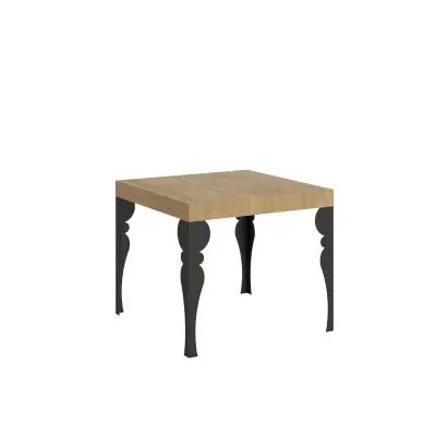 ITAMOBY Paxon (90x90/246 cm) - hrast, barva nog: antracit - raztegljiva jedilna miza