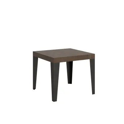 ITAMOBY Flame (90x90/246 cm) - oreh, barva nog: antracit - raztegljiva jedilna miza