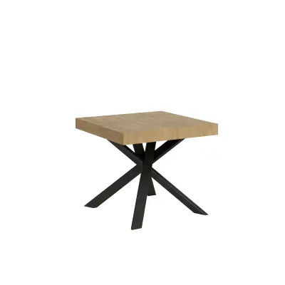 ITAMOBY Clerk (90x90/194 cm) - hrast, barva nog: antracit - raztegljiva jedilna miza