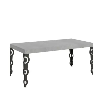 ITAMOBY Karamay (90x180/440 cm) - siva, barva nog: antracit - raztegljiva jedilna miza