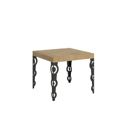 ITAMOBY Karamay (90x90/246 cm) - hrast, barva nog: antracit - raztegljiva jedilna miza