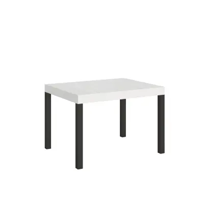 ITAMOBY Everyday (80x120/204 cm) - bela, barva nog: antracit - raztegljiva jedilna miza