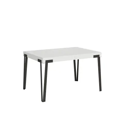 ITAMOBY Rio (90x130/234 cm) - bela, barva nog: antracit - raztegljiva jedilna miza