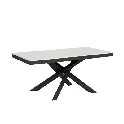 ITAMOBY Volantis Evolution (90x180/284 cm) - bela, barva nog: antracit - raztegljiva jedilna miza