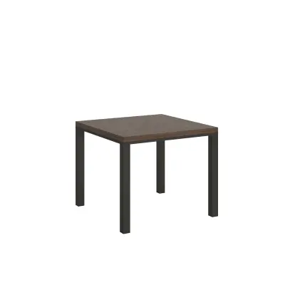 ITAMOBY Everyday Libra (90x90/180 cm) - oreh, barva nog: antracit - preklopna jedilna miza