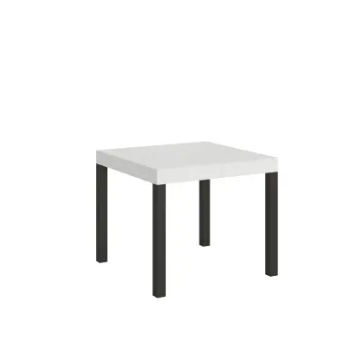ITAMOBY Everyday (90x90/246 cm) - bela, barva nog: antracit - raztegljiva jedilna miza