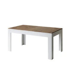 ITAMOBY Bibi Mix (90x160/220 cm) - oreh, barva nog: bela - raztegljiva jedilna miza