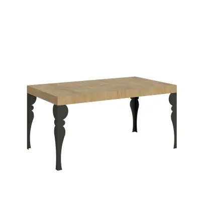 ITAMOBY Paxon (90x160/264 cm) - hrast, barva nog: antracit - raztegljiva jedilna miza
