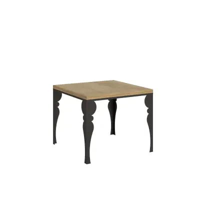 ITAMOBY Paxon Libra (90x90/180 cm) - hrast, barva nog: antracit - preklopna jedilna miza