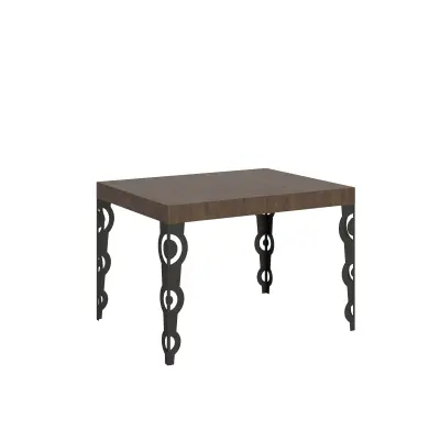 ITAMOBY Karamay (70x110/194 cm) - oreh, barva nog: antracit - raztegljiva jedilna miza