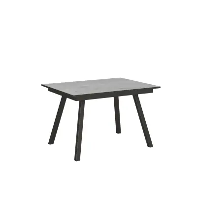 ITAMOBY Mirhi (90x120/180 cm) - siva, barva nog: antracit - raztegljiva jedilna miza