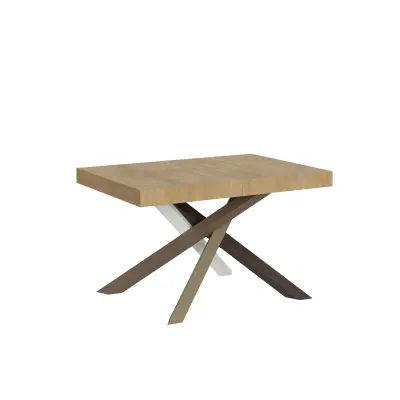 ITAMOBY Volantis (90x140/244 cm) - hrast, barva nog: bela, rjava - raztegljiva jedilna miza