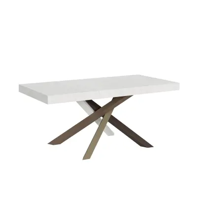 ITAMOBY Volantis (90x180/440 cm) - bela, barva nog: bela, rjava - raztegljiva jedilna miza