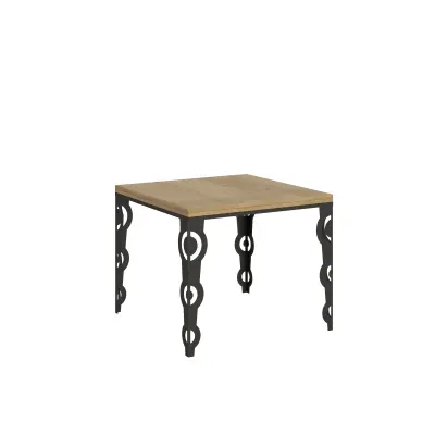 ITAMOBY Karamay Libra (90x90/180 cm) - hrast, barva nog: antracit - preklopna jedilna miza