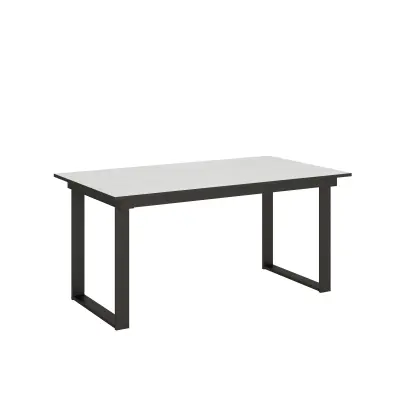 ITAMOBY Bandos (90x160/220 cm) - bela, barva nog: antracit - raztegljiva jedilna miza