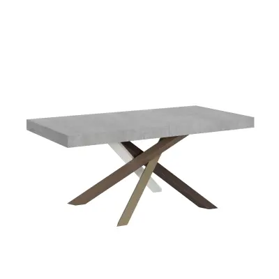 ITAMOBY Volantis (90x180/440 cm) - siva, barva nog: bela, rjava - raztegljiva jedilna miza