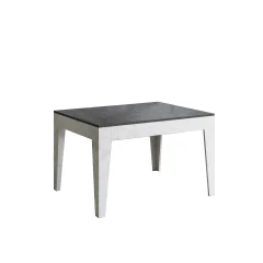 ITAMOBY Cico Mix (90x120/180 cm) - antracit, barva nog: bela - raztegljiva jedilna miza