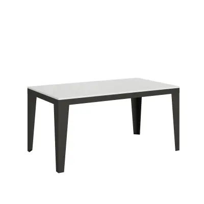 ITAMOBY Flame Evolution (90x160/420 cm) - bela, barva nog: antracit - raztegljiva jedilna miza