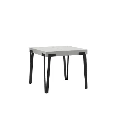 ITAMOBY Rio (90x90/246 cm) - bela, barva nog: antracit - raztegljiva jedilna miza