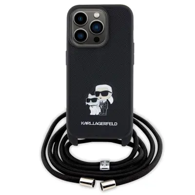 Karl Lagerfeld zaščitni ovitek Crossbody Saffiano Metal, Iphone 15 Pro