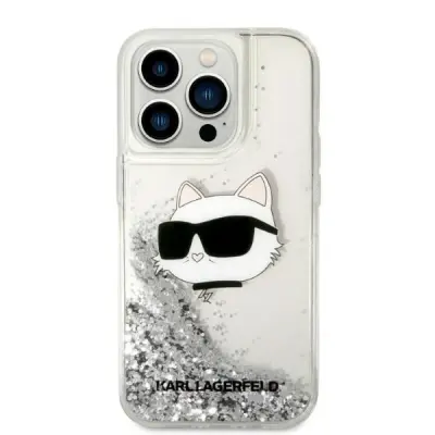 Ovitek KARL LAGERFELD KLHCP14LLNCHCS, Iphone 14 Pro, srebrn