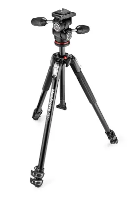 MANFROTTO 190X3 aluminijasto 3-sekcijsko stojalo s 3-smerno glavo 804 in ploščo za hitro menjavo