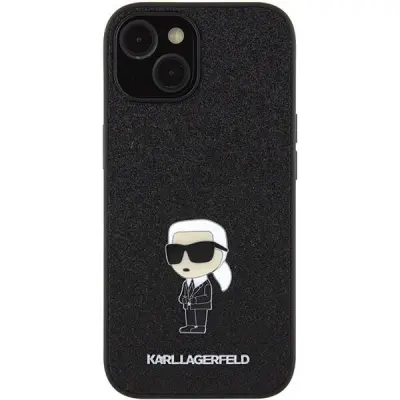 Ovitek KARL LAGERFELD KLHCP15SGKNPSK, iPHONE 15, črn