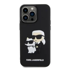 Karl Lagerfeld zaščitni ovitek Iconic Karl Choupette Ikonik 3D Black iPhone 15 Pro Max