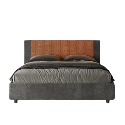 Ityhome 175 x 202 posteljni okvirji siva/oranžna
