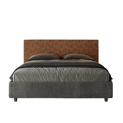 Ityhome 175 x 212 posteljni okvirji siva/oranžna