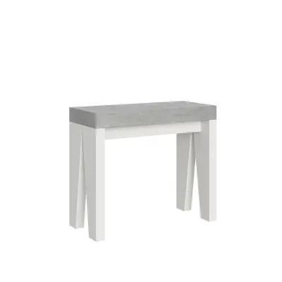 Ityhome 90 x 77 konzolna miza bela/siva