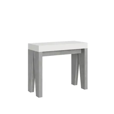 Ityhome 90 x 77 konzolna miza bela/siva