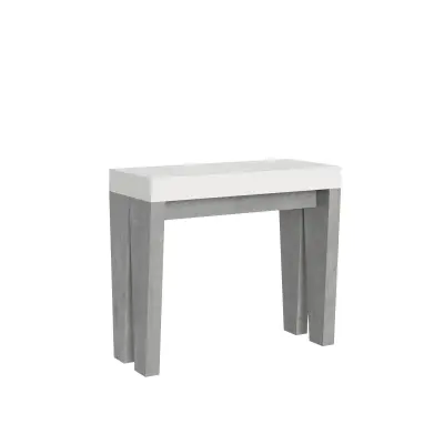Ityhome 90 x 77 konzolna miza bela/siva