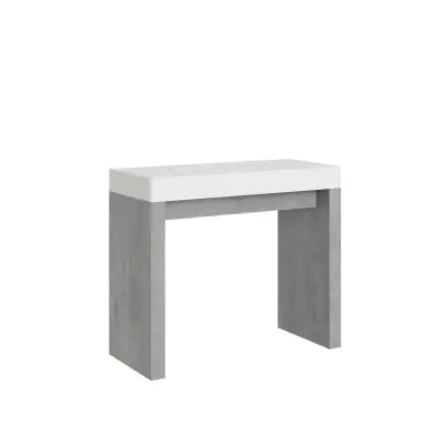 Ityhome 90 x 77 konzolna miza bela/siva