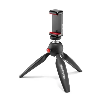 MANFROTTO PIXI Mini stojalo z univerzalnim nosilcem za pametni telefon črn - Made in Italy