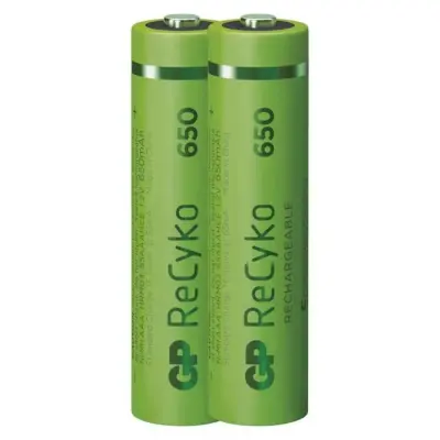 Baterija polnilna GP RECYKO AAA 650 mAh 2 kosa